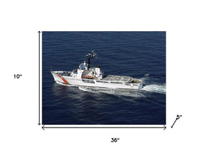 HomeRoots 10" Hand-Painted Wooden Model Boat – Nautical Charm for Home Decor, Unique Gift for All Occasions 624520