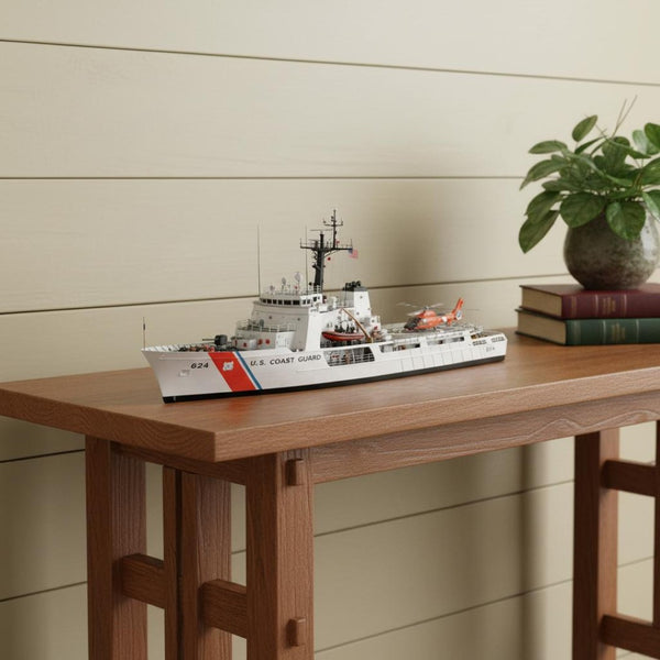 HomeRoots 10" Hand-Painted Wooden Model Boat - Timeless Nautical Decor for Home & Perfect Unique Gift Idea 624525