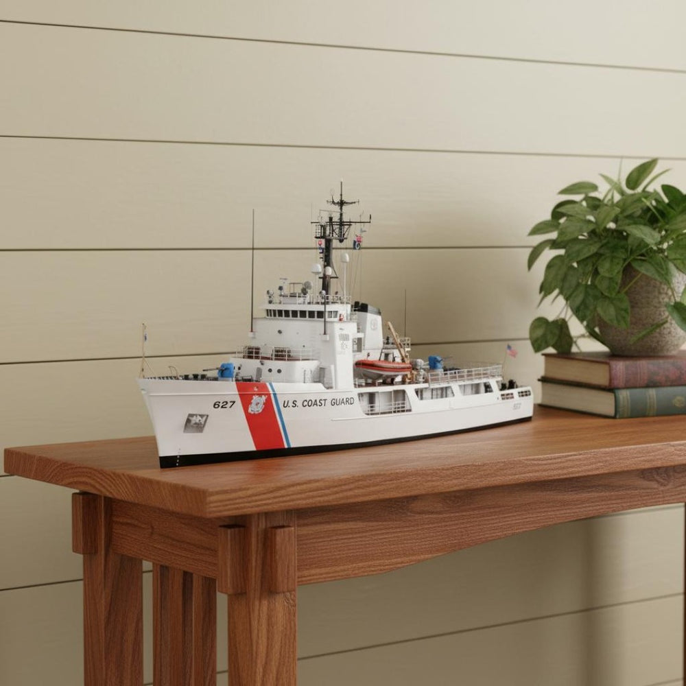 HomeRoots 10" Hand Painted Wood Model Boat – Vintage Charm, Artisan Crafted Decor for Home & Collectors 624528