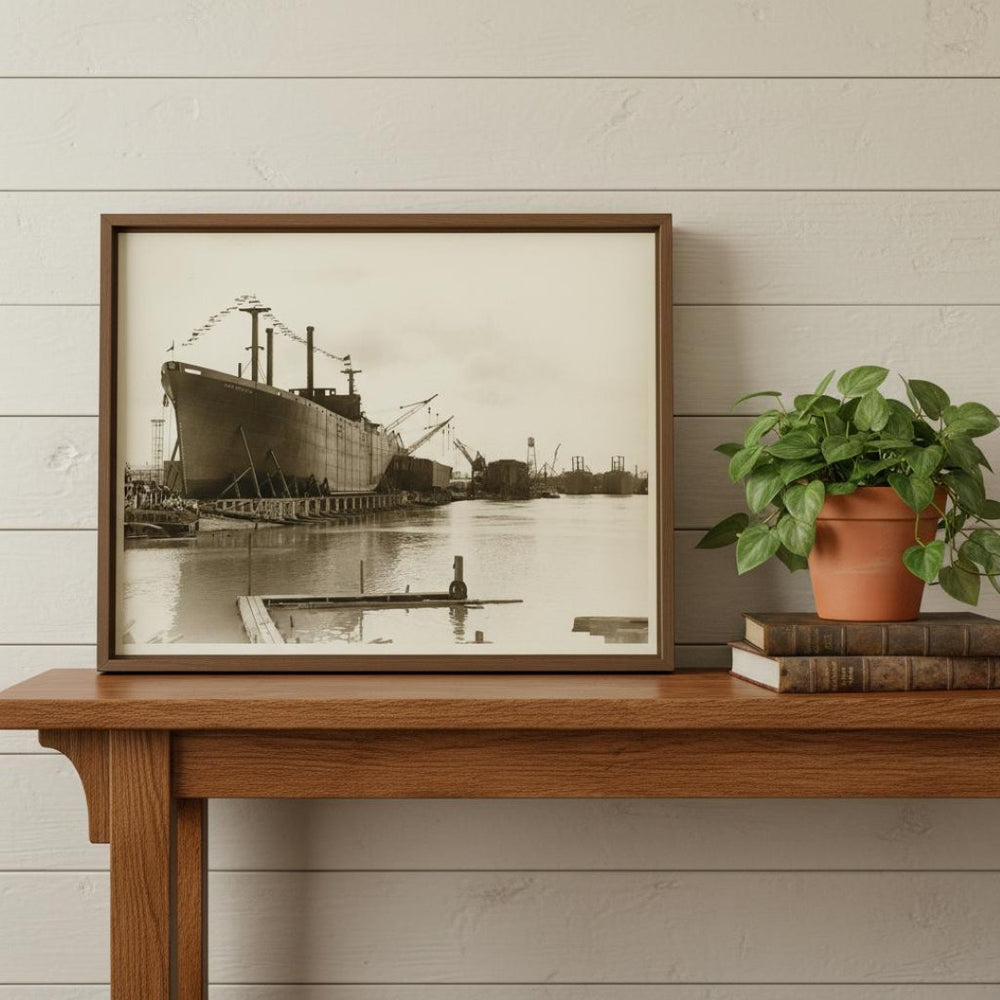 HomeRoots 10" Hand-Painted Unfinished Wood Model Boat - Vintage Charm for Home Décor & Unique Gift Idea 624590