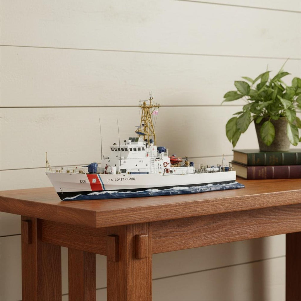 HomeRoots 10" Hand-Painted Vintage Wooden Model Boat - Nautical Charm for Home Decor & Gift Giving Delight! 624598