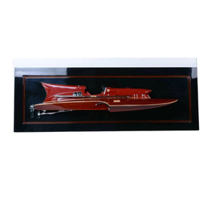 HomeRoots 7" Unfinished Wood Hand-Painted Model Boat – Artisan Crafted Coastal Décor for Home & Gifts 624601