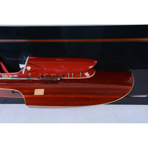 HomeRoots 7" Unfinished Wood Hand-Painted Model Boat – Artisan Crafted Coastal Décor for Home & Gifts 624601