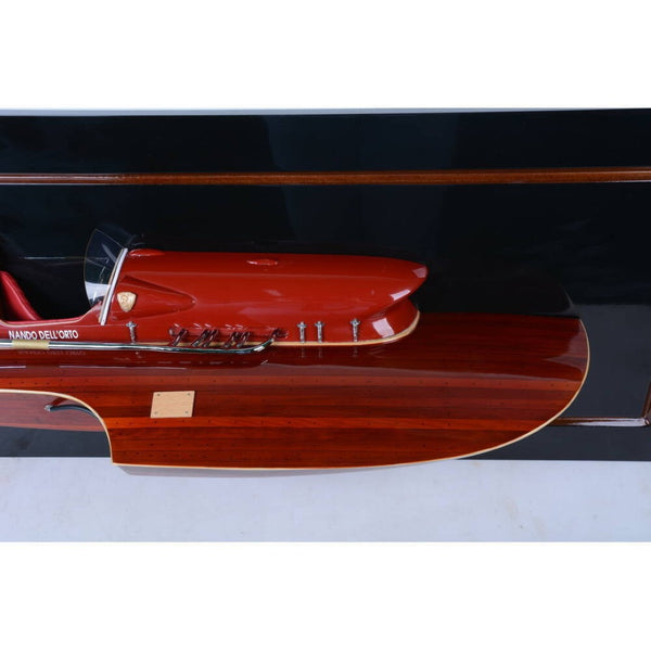 HomeRoots 7" Unfinished Wood Hand-Painted Model Boat – Artisan Crafted Coastal Décor for Home & Gifts 624601
