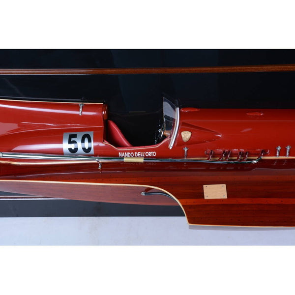 HomeRoots 7" Unfinished Wood Hand-Painted Model Boat – Artisan Crafted Coastal Décor for Home & Gifts 624601