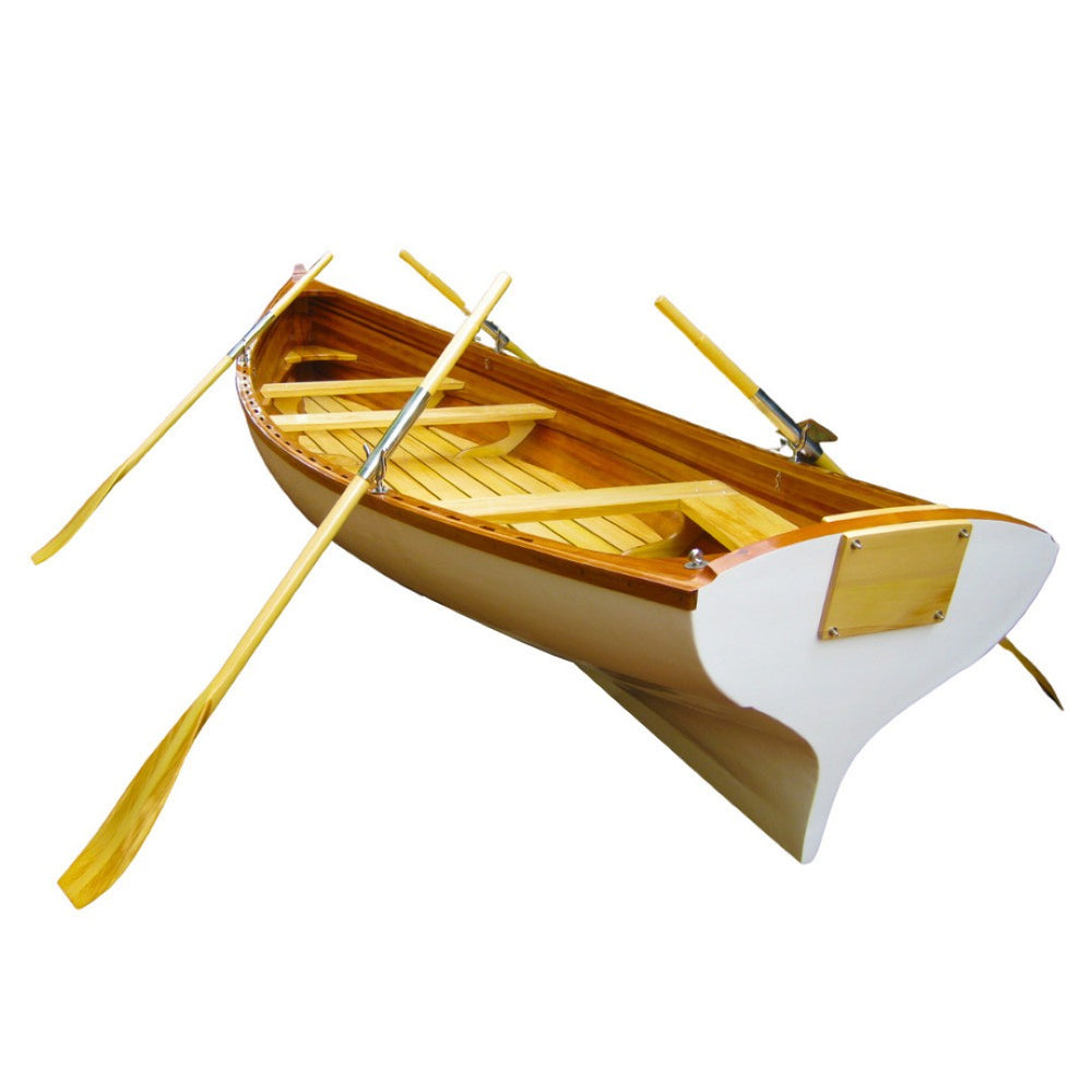HomeRoots 30" Hand-Painted Model Boat – Vintage Nautical Decor for Tabletop Accents & Unique Gift Ideas 624609