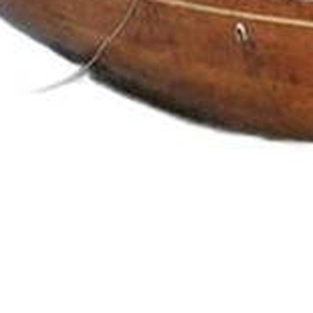 HomeRoots 32" Hand-Painted Unfinished Wood Model Boat - Vintage Charm for Coastal Décor & Unique Gift Idea 624611