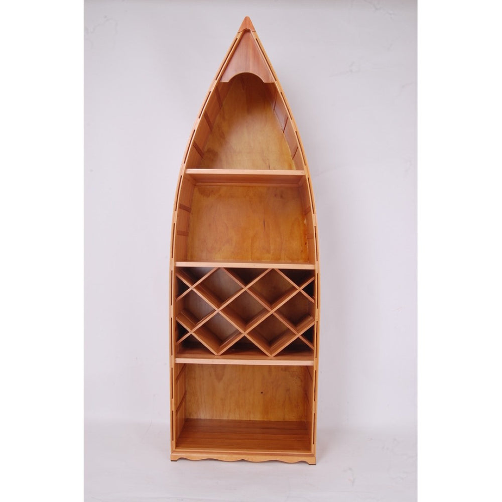 HomeRoots 74" Hand-Painted Unfinished Wood Model Boat - Artisan Nautical Décor for Vintage Home Accents 624616