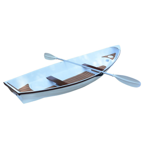 HomeRoots 14" Unfinished Wood Hand-Painted Model Boat – Unique Nautical Decor for Home, Gifts & Collectibles 624623