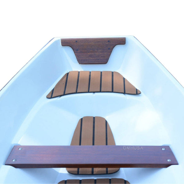 HomeRoots 14" Unfinished Wood Hand-Painted Model Boat – Unique Nautical Decor for Home, Gifts & Collectibles 624623