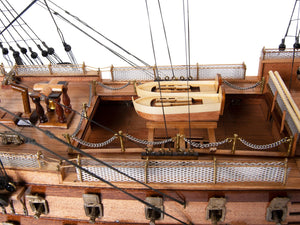 HomeRoots 36" Hand-Painted Unfinished Wood Model Boat - Unique Nautical Centerpiece for Coastal Decor Lovers 624632