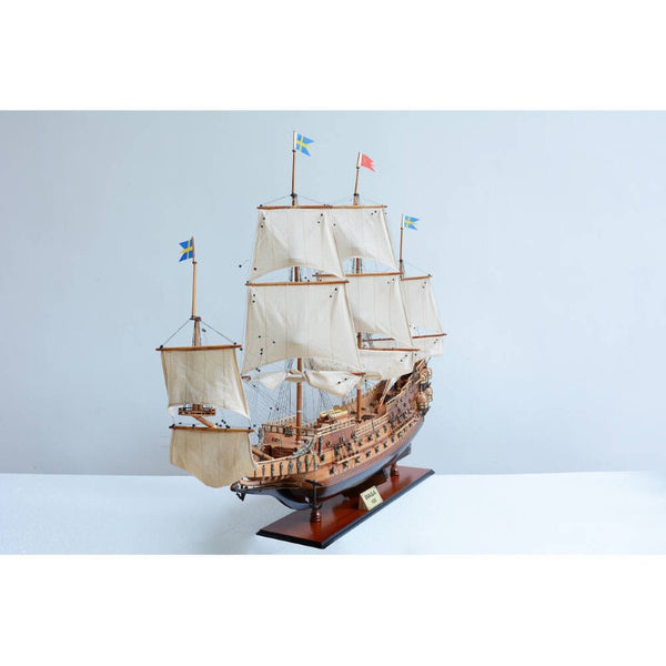 HomeRoots 50 Inch Handcrafted Wooden Sailboat Sculpture Nautical Coastal Home Decor Display 624645