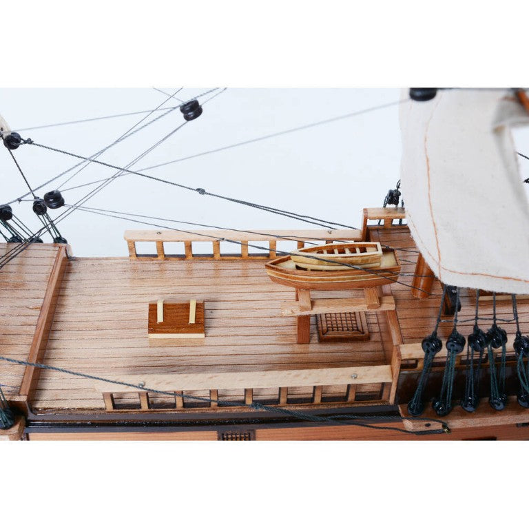 HomeRoots 21 Inch Handcrafted Wooden Sailboat Sculpture Coastal Nautical Home Decor Accent 624648