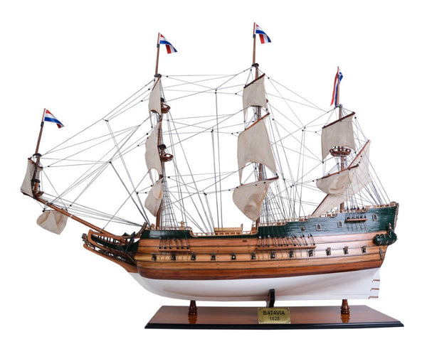 HomeRoots 49 Inch Handcrafted Wooden Sailboat Replica Artisan Nautical Decor Accent Piece 624657