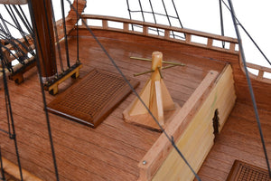 49 Inch Handcrafted Wooden Sailboat Replica Artisan Nautical Decor Accent Piece