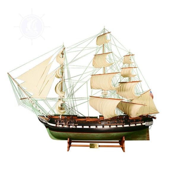 HomeRoots 116" Vintage Nautical Charm Hand-Painted Model Boat – Unique Tabletop Centerpiece & Gift Idea 624658