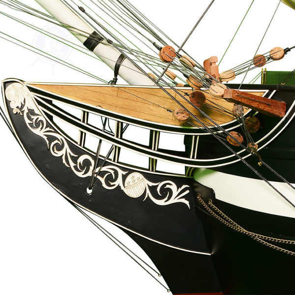 HomeRoots 116" Vintage Nautical Charm Hand-Painted Model Boat – Unique Tabletop Centerpiece & Gift Idea 624658