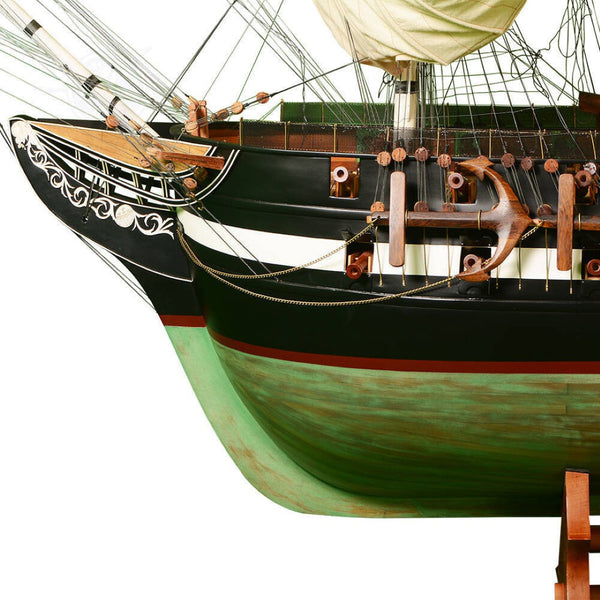 HomeRoots 116" Vintage Nautical Charm Hand-Painted Model Boat – Unique Tabletop Centerpiece & Gift Idea 624658