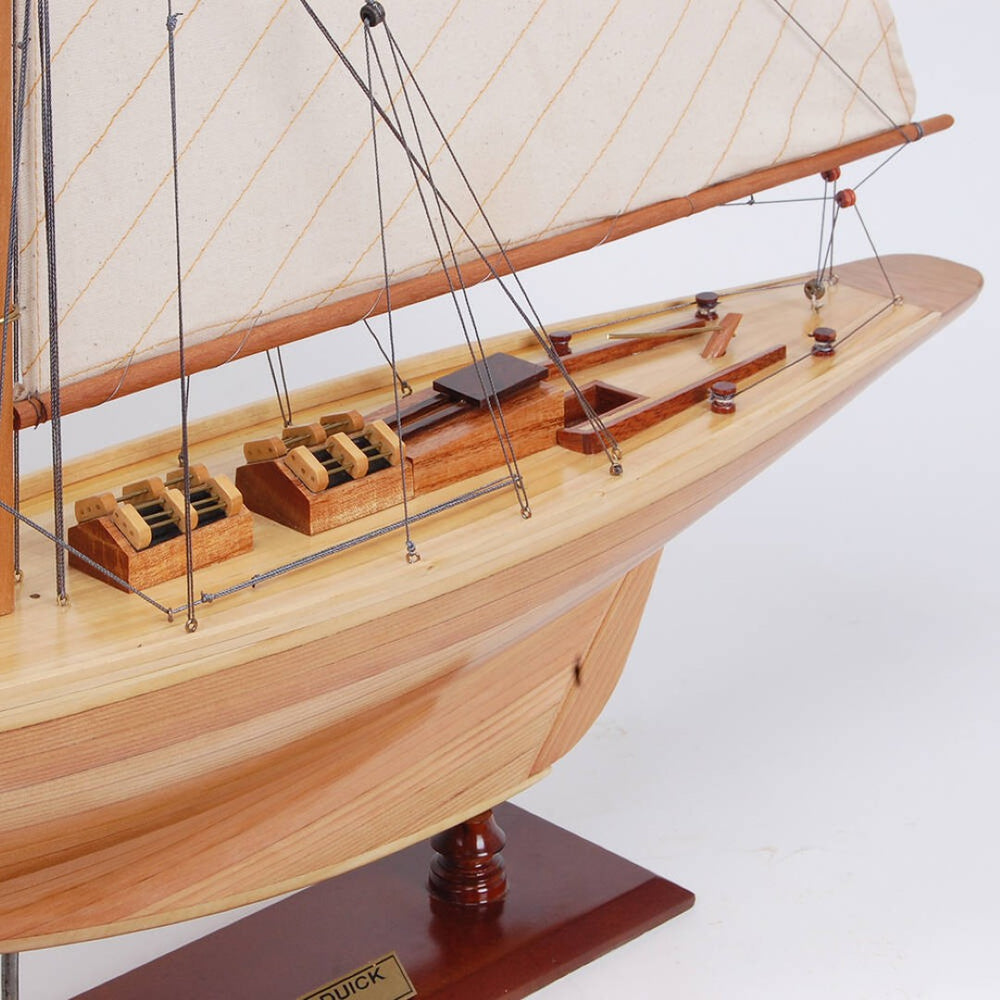 HomeRoots 37" Handcrafted Vintage Nautical Model Boat - Rustic Wooden Decor for Coastal & Farmhouse Interiors 624665