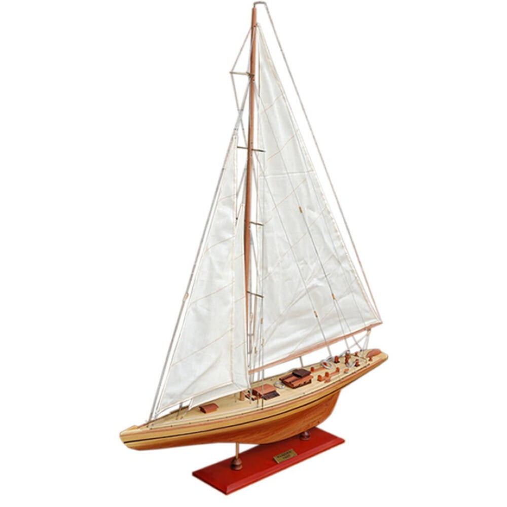 HomeRoots 30" Hand-Painted Unfinished Wood Model Boat – Rustic Nautical Decor for Home, Gift & Centerpiece 624666
