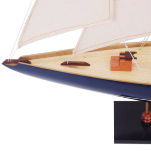 HomeRoots 38" Hand-Painted Unfinished Wood Model Boat - Nautical Decor for Home, Gift, and Tabletop Display 624667