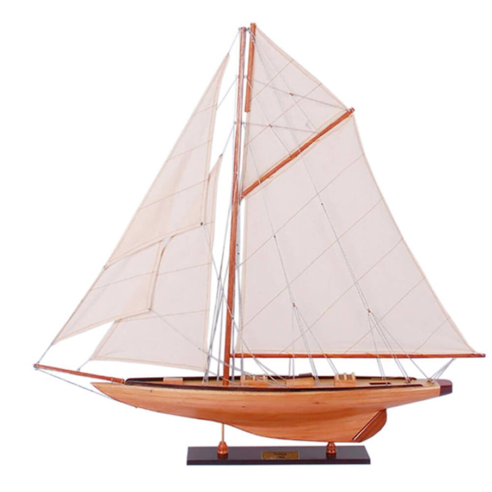 HomeRoots 30" Hand-Painted Vintage Model Boat - Coastal Decor Accent for Home, Unique Gift & Artisanal Charm 624668