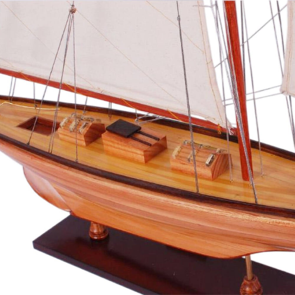 HomeRoots 30" Hand-Painted Vintage Model Boat - Coastal Decor Accent for Home, Unique Gift & Artisanal Charm 624668