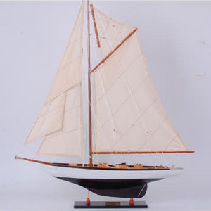 HomeRoots 47" Hand Painted Unfinished Wood Model Boat - Unique Nautical Decor for Home, Gifts & Centerpieces 624672