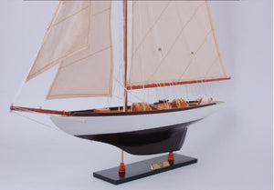 HomeRoots 47" Hand Painted Unfinished Wood Model Boat - Unique Nautical Decor for Home, Gifts & Centerpieces 624672