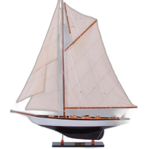 HomeRoots 47" Hand Painted Unfinished Wood Model Boat - Unique Nautical Decor for Home, Gifts & Centerpieces 624672