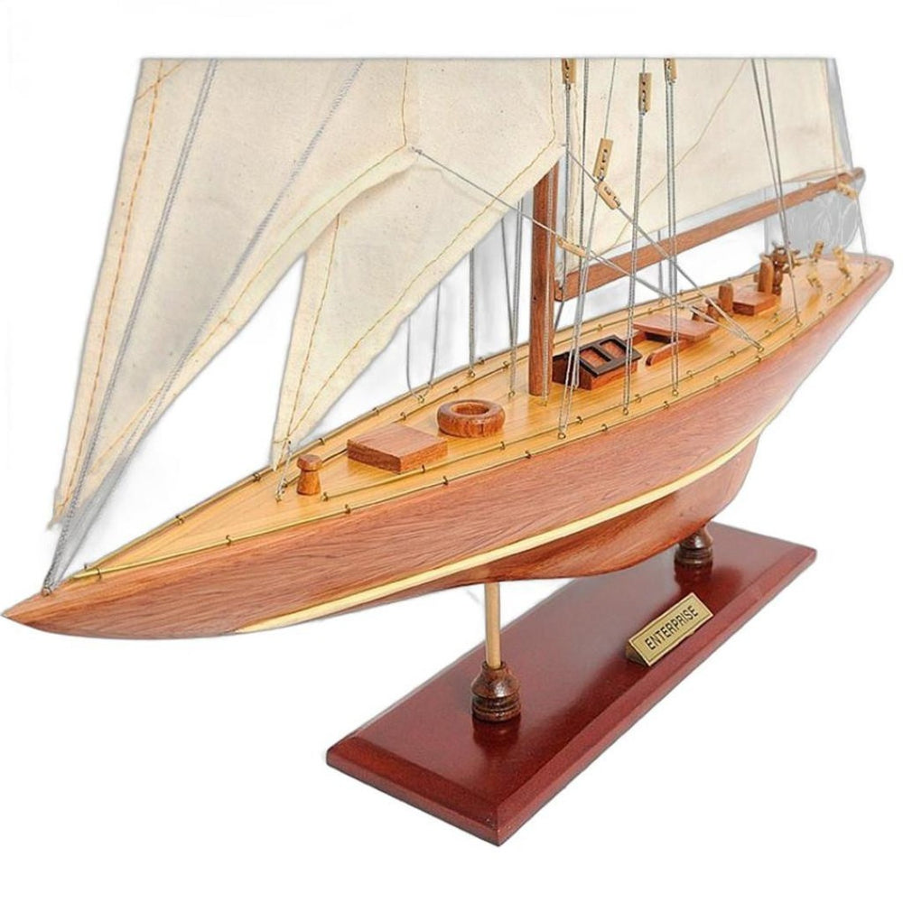 HomeRoots 39" Hand-Painted Unfinished Wood Model Boat - Vintage Nautical Decor for Home, Gifts & Accents 624681