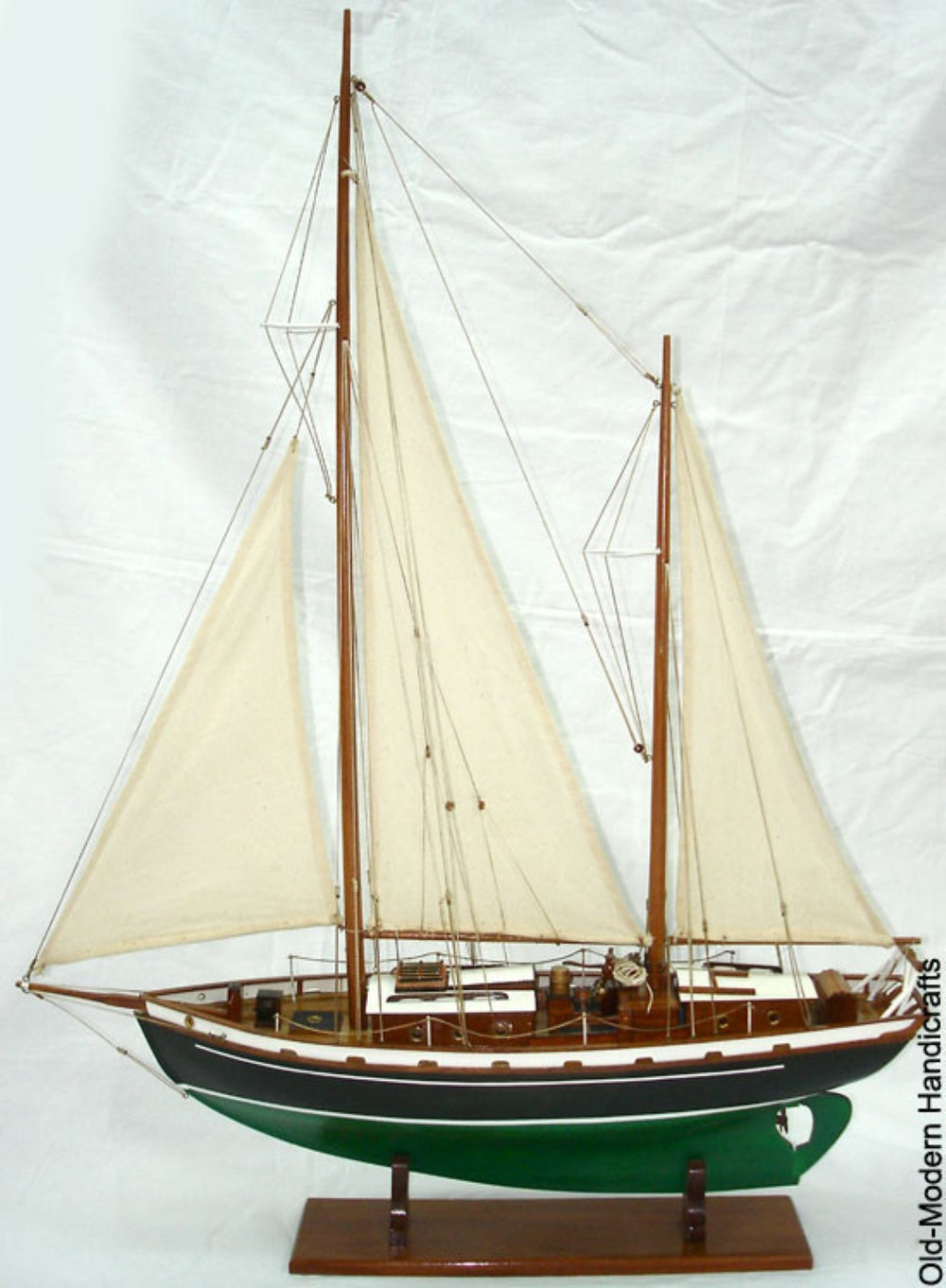HomeRoots 26" Vintage Charm Hand-Painted Wooden Model Boat - Unique Nautical Decor for Home & Thoughtful Gift 624683