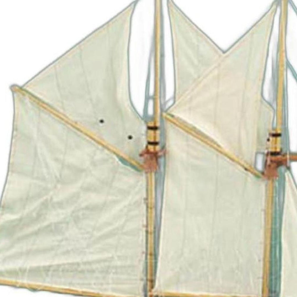HomeRoots 33" Hand-Painted Wooden Model Boat – Vintage Nautical Decor for Home, Gift for Any Occasion! 624684