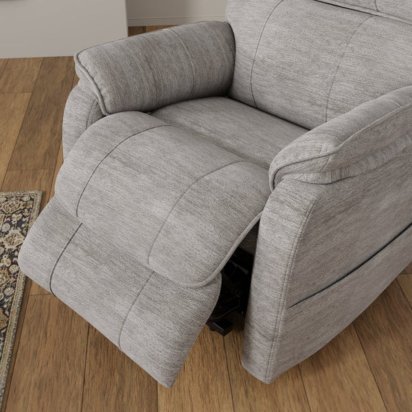 English Elm Plush Lucie Dove Power Lift Chair with Ultra-Plush Upholstery, USB Port, Dual Pockets, Quiet Lift Recliner B339P409523