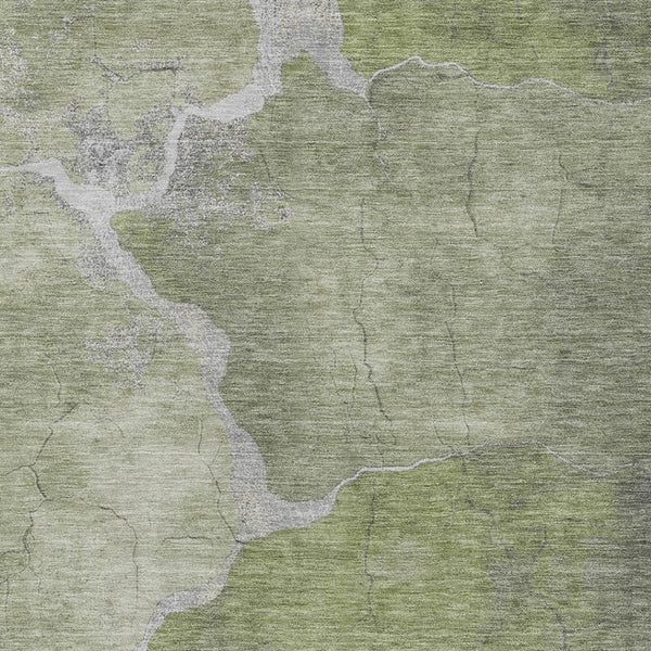 HomeRoots 10' Contemporary Green and Beige Abstract Washable Area Rug for Indoor and Outdoor Spaces 624706