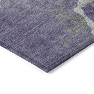 HomeRoots 5' X 8' Purple And Beige Abstract Area Rug - Stylish, Washable, Durable for Indoor & Outdoor Spaces 624720