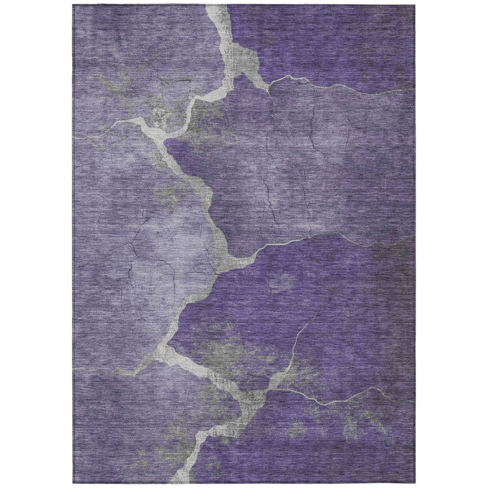 HomeRoots 8' X 10' Washable Purple and Beige Abstract Area Rug – Stylish, Durable, Indoor/Outdoor Perfection! 624722