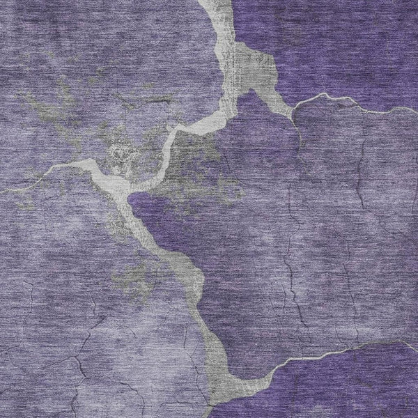 HomeRoots 9' X 12' Purple and Beige Abstract Area Rug - Stylish, Washable, Durable for Indoor & Outdoor Spaces 624723