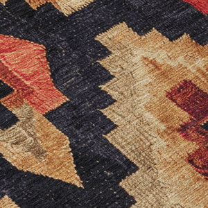 HomeRoots 5' Bold Rust and Charcoal Aztec Indoor Outdoor Area Rug - Machine Washable, Durable, Stylish Design 8' Round 624925