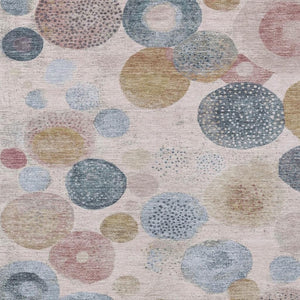 HomeRoots 5' Contemporary Blush Blue and Taupe Geometric Area Rug for Indoor and Outdoor Spaces, Washable 8' X 10' 624986
