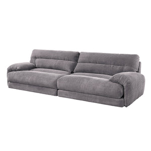 English Elm Cadenza Gray Corduroy Loveseat with Removable Pillow Covers, Rolled Arms, Plush Foam Seating B2726S00162