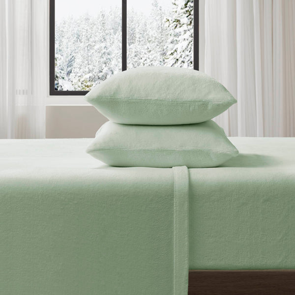 JLA Home True North by Sleep Philosophy - Micro Plush Sheet Set by Sleep Philosophy — Ultra-Soft Brushed, Lightweight Warmth, OEKO-TEX Certified Bedding Green BL20-0458