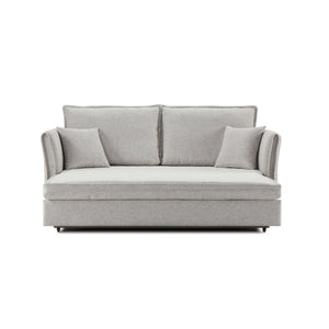 English Elm Oren Gray Chenille Sectional Sofa Sleeper w/ Queen Pull-Out, Hidden Storage, Pocket Coil Comfort B2726S00128