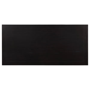 English Elm Villeneuve Rustic Espresso Double Pedestal Dining Table in Golden Amber Finish, 86" Long Family Heirloom B062S00833