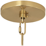 Robert Abbey Cristallo Chandelier Modern Brass Finish w/ Smoke Crystal Accents Fondine Fabric Shade