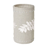 Linen Silver Stitched Fern Votive-l 625045 Elk Home