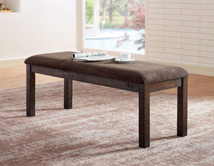 English Elm Classic Walnut Bench 48" Upholstered Dining Seat, Wood Grain Finish, Seats 2, Sturdy 48x17x18" B011P245909