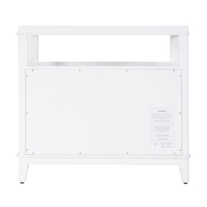 Butler Specialty Butler Highbury 28" Rectangular Wood Nightstand With Open Shelf & 2 Soft-close Drawers In White Smooth White Mdf,Acacia,Pine,Plywood, 6251304-butler