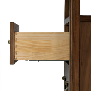 Butler Specialty Butler Highbury 28" Wood Nightstand With 2 Soft-close Drawers & Open Shelf - Modern Elegance In Brown Medium Brown Mdf,Acacia,Pine,Plywood,Veneers 6251489-butler