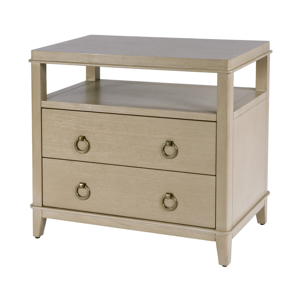 Butler Specialty Butler Highbury 28" W Wood Nightstand With 2 Soft-close Drawers & Open Shelf - Modern Elegance Beige Mdf,Eucalyptus,Pine,Plywood,Acacia,Veneers 6251516-butler
